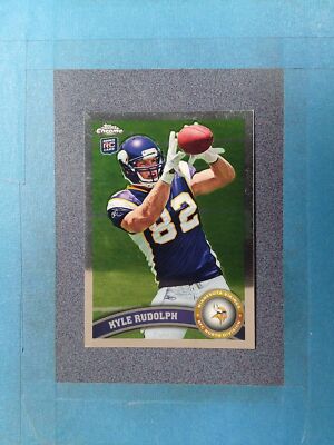 Kyle Rudolph Rookie Card 2011 Topps Chrome KYLE RUDOLPH Rookie Minnesota Vikings RC #203 @QI20 ...