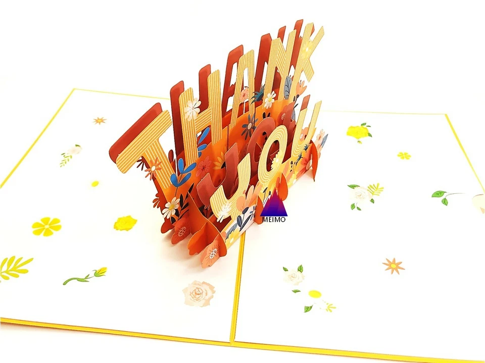 Tarjeta de felicitación emergente 3D hecha a mano gracias amigo de la familia Foto 4 de 4