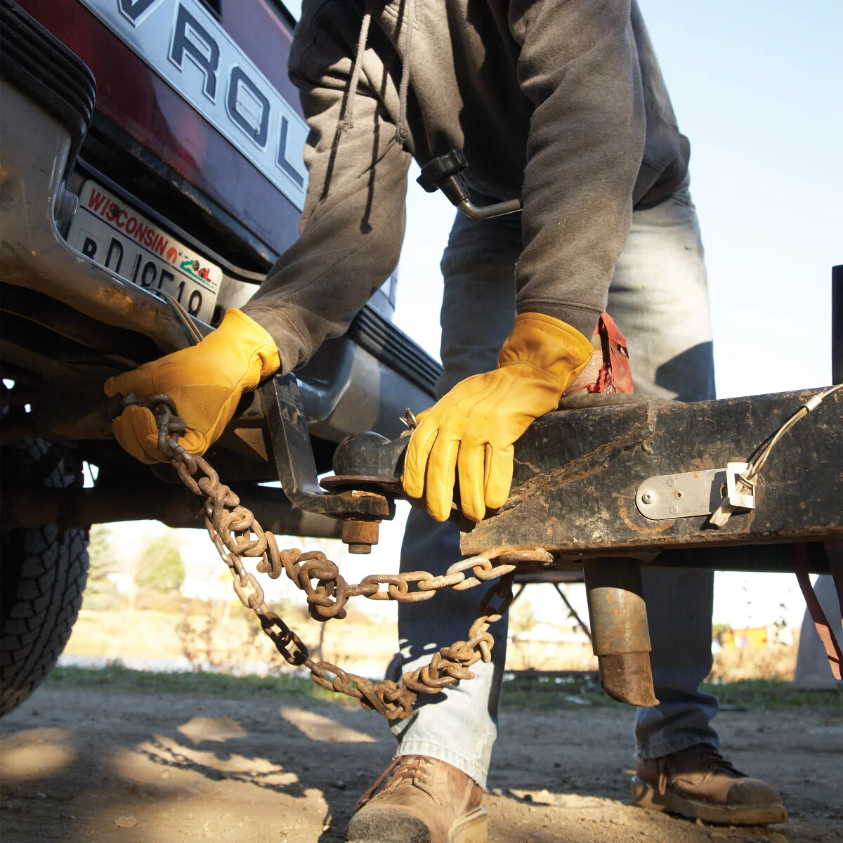 6 pair Wells Lamont Men's Leather Work Gloves 100% Cowhide Leather