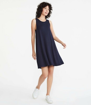 lou and grey signature soft dress LOFT Lou & Grey Signaturesoft Swing Dress Forever Navy New