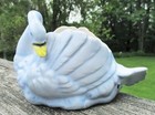 Blue Swan Vintage Pottery Planter Japan Hand Painted 8" x 4.5" x 5" — photo 3