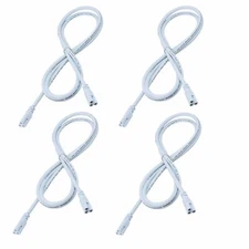 JESLED T8 T5 LED Tube Lights Connector Extension Cable Cords Wire 3-Pin 1-6 Feet
