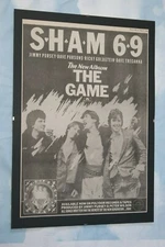 SHAM 69 punk band large A3 frameless original promo 1980 game ALBUM art poster