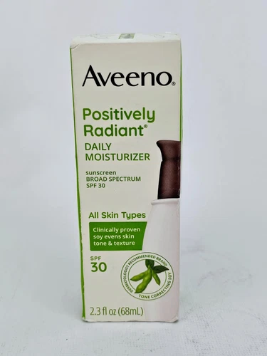 Aveeno Positively Radiant Daily Moisturizer SPF 30 for Even Tone & Texture 2.3oz Exp 05/2025  