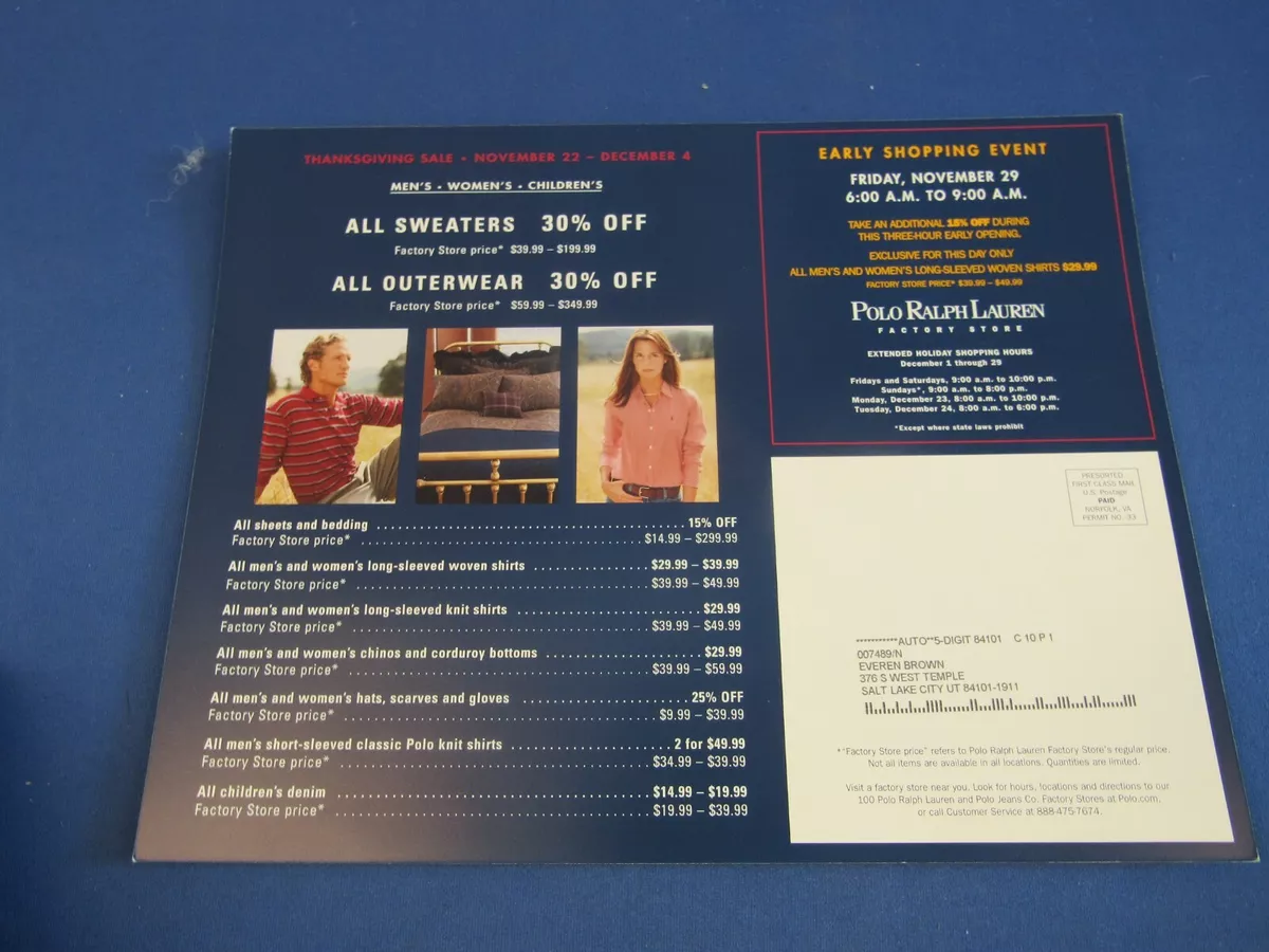 Polo ralph 2025 lauren thanksgiving sale