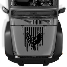 Truck Car Hood Wrap Decal Vinyl Sticker American Flag Bird Graphic Styling Decor