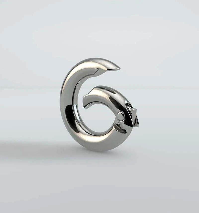 10 pcs Smooth Ring 304 Stainless Steel Spring Gate O Rings Snap Clasps 18x3.6mm - Image 2 of 4