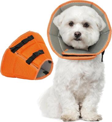 Kuoser Halskrause Leckschutz Hund Orange Größe S 24-30cm