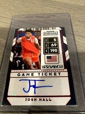 2020 Panini Contenders Josh Hall Game Ticket Auto Red Foil #5