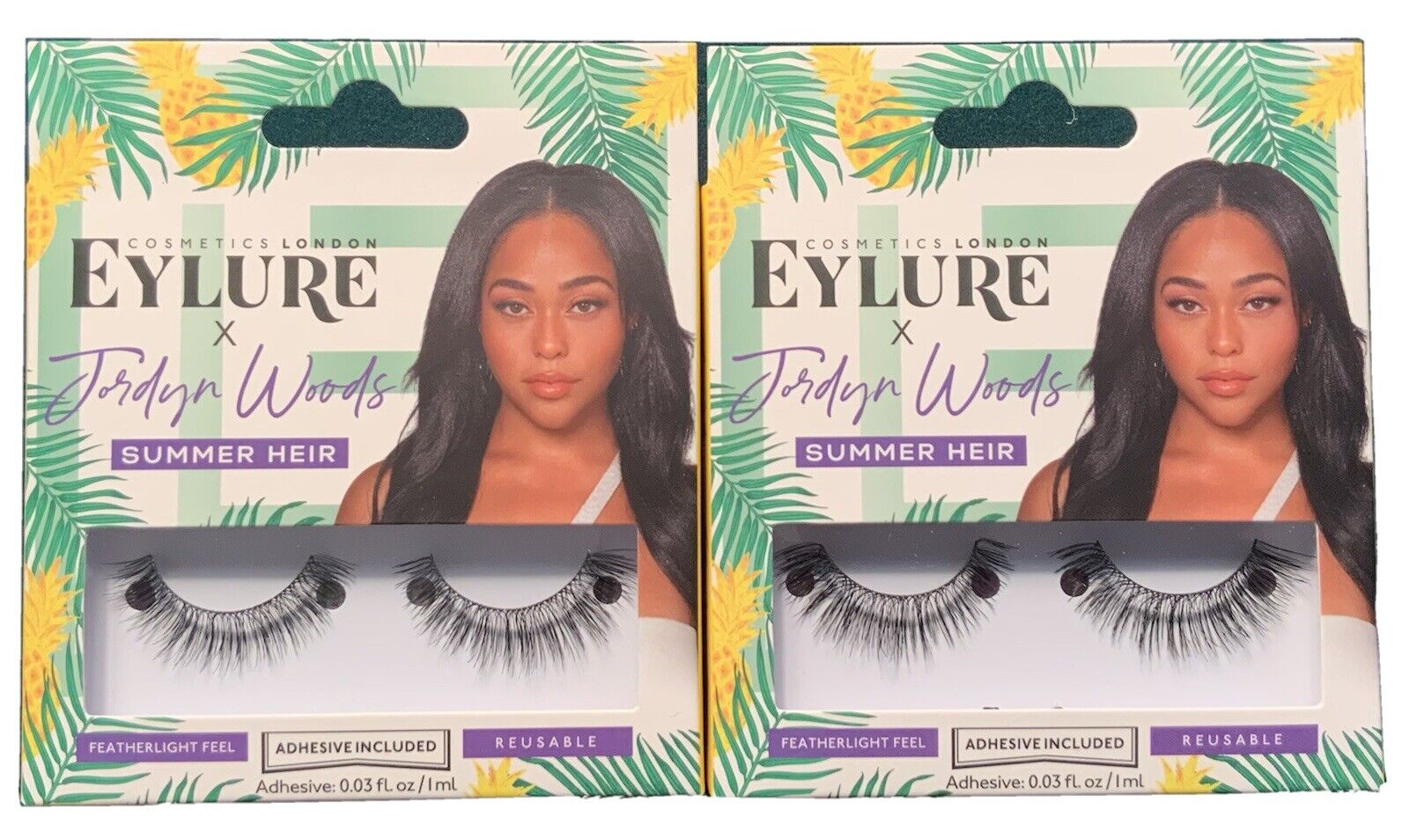Cosmetics London EYLURE X Jordyn Woods Eye Lashes - Summer Heir -  New 2 pack