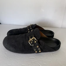 Isabel Marant Mirvin Mule Slide Black Suede  Size 39
