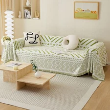 Bohemian Couch Cover Chenille Reversible Sofa Slipcover Throw Sofa Blanket Towel