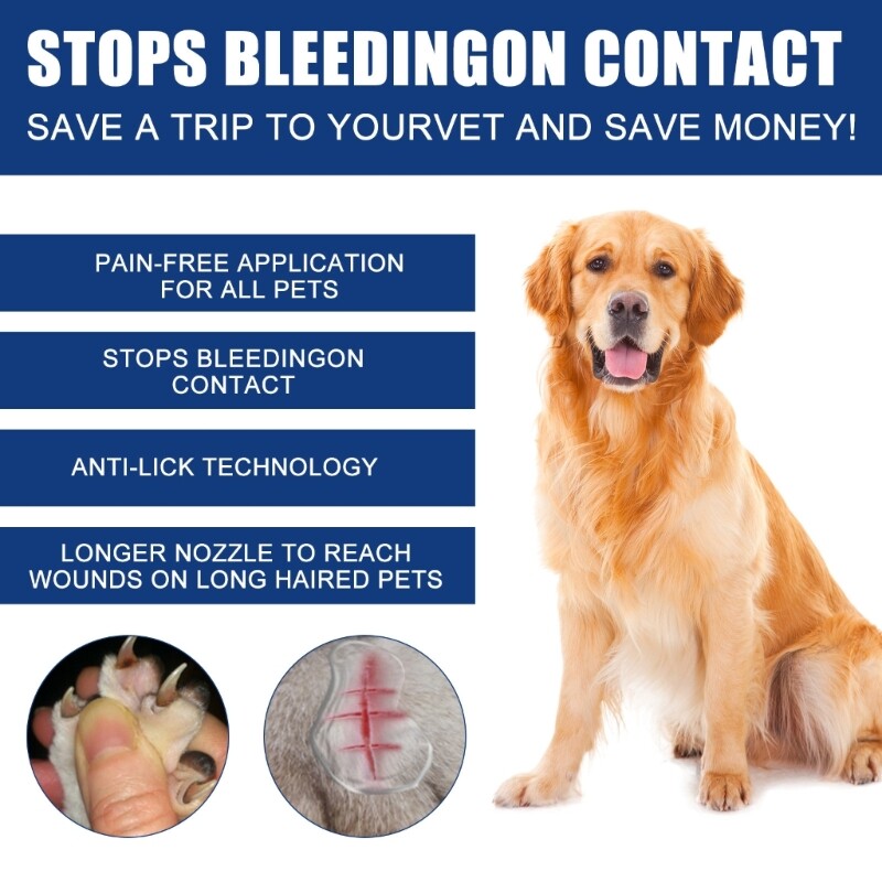 LiquidBandage for Dogs Pet Wound SkinTreatment Home FirstAid Bandage