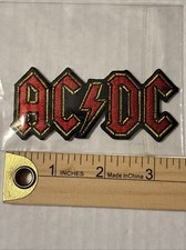 AC DC Band Patch Spell Out Embroidered Metal Rock Shop AC/DC Bag Jacket