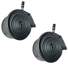 2 PACK 700X35-43C ROAD BIKE SCHRADER VALVE BICYCLE INNER TUBE CHROME CAP