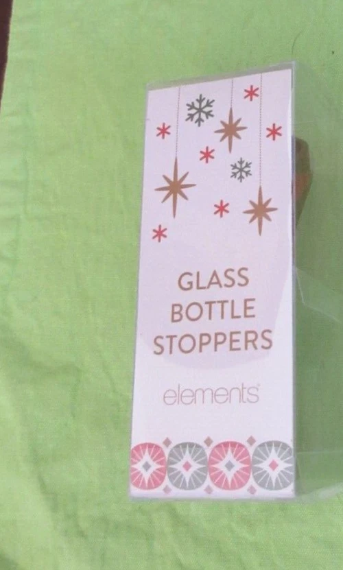 Tapón de Vino Color Rojo Vidrio Pesado Base Cromada Cardinal Pájaro Top **NUEVO en CAJA Foto 4 de 4