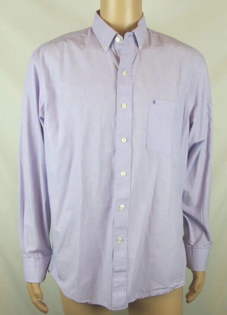 Izod Solid Lavender Long Sleeve Button Down Shirt… - image 1