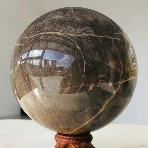 1152g Natural Volcano Agate Crystal Quartz Sphere mineral specimen Healing AH81 - Picture 15 of 16
