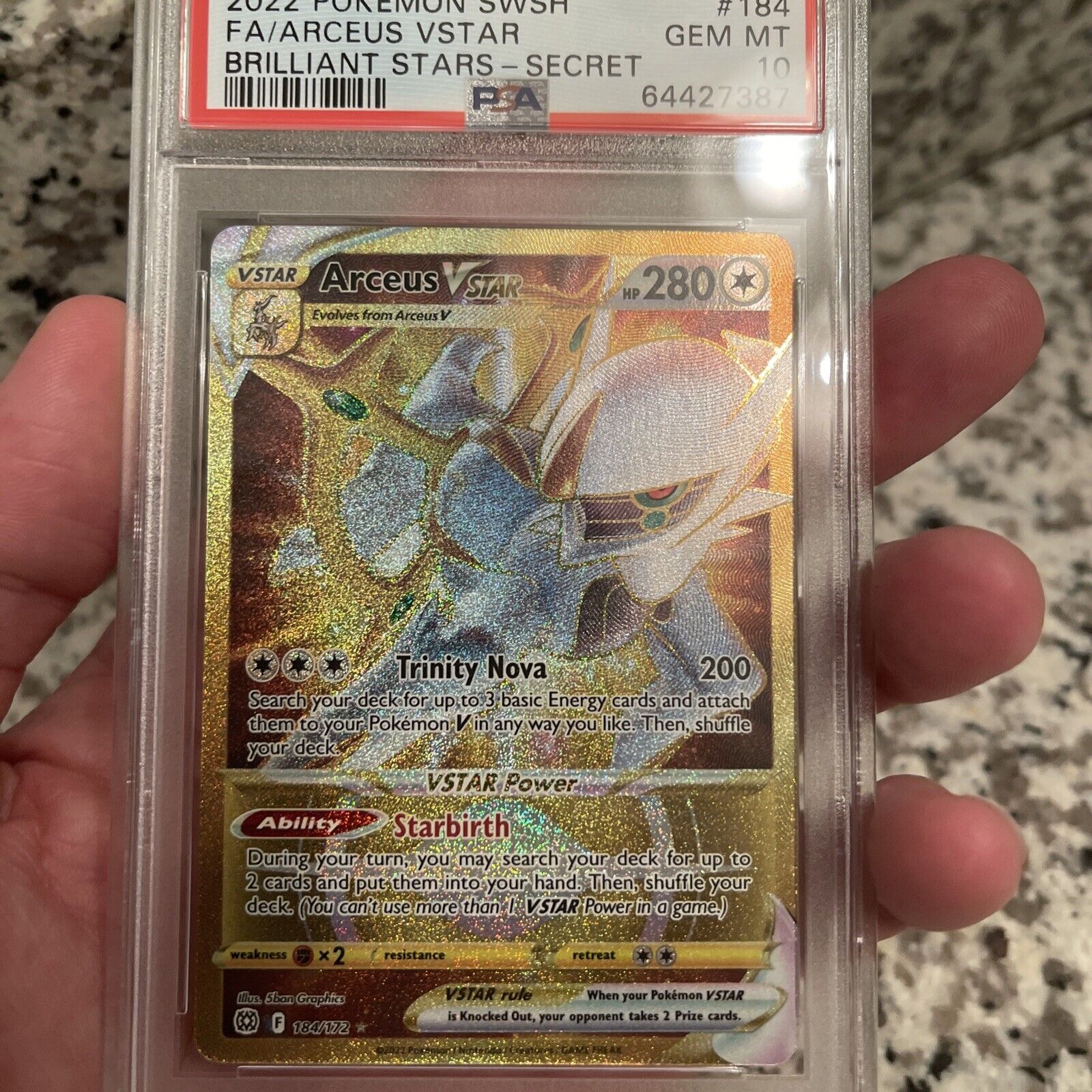 Secret Gold Arceus Vstar Pokemon Card