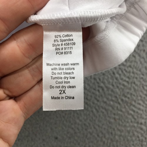 Juno Active Sports Bra Activewear Womens 2X Plus White Scoop Neck No Padding NEW - Picture 15 of 17