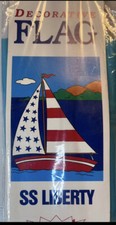 Sailboat Yard/Garden Flag Giant 34”x44” New Nautical Made In USA Coastal