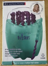 Vintage REMINGTON Twisters 20 Bendable Hair Hot Rollers H-2030 w/ Box