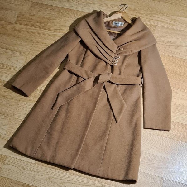 Women Max Mara Coat Beige Wool S #N35X
