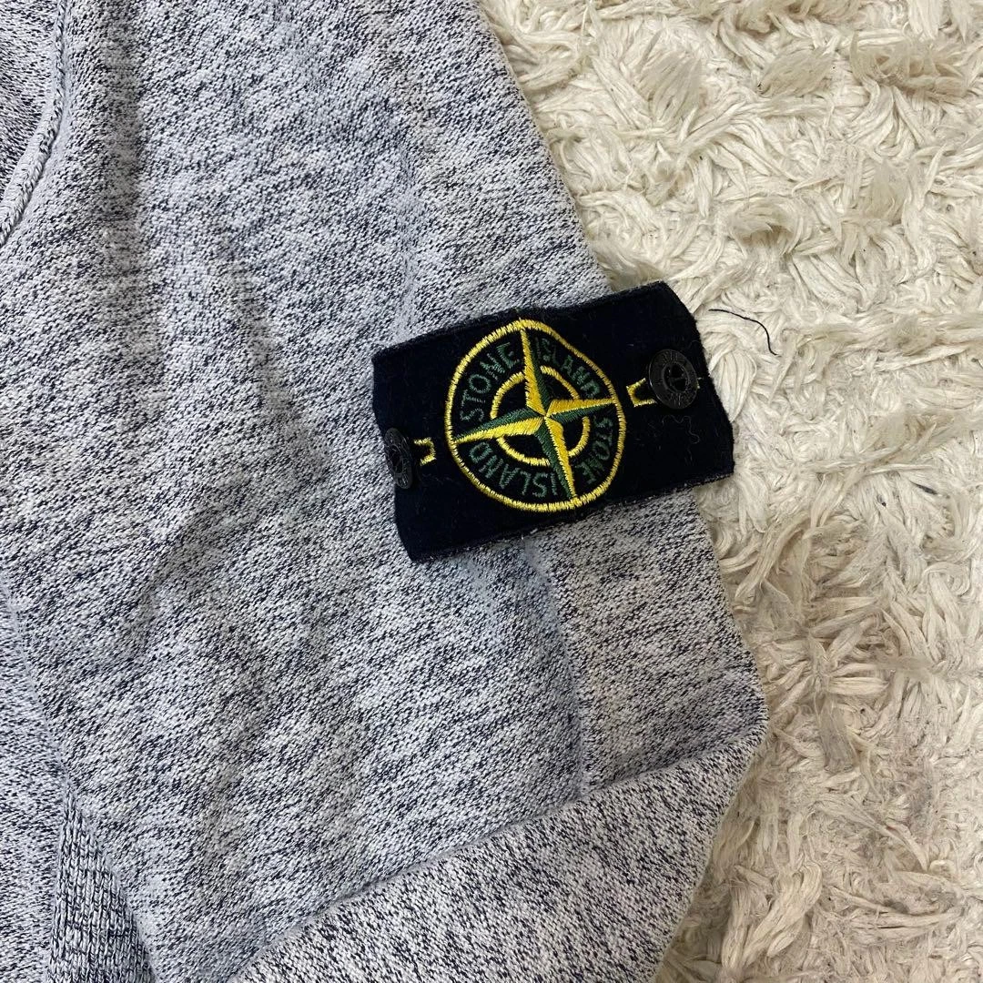 Stone Island Uomo L Cappuccio Zip Felpa Grigio L Edizione Limitata Raro Modello U