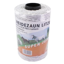 200m Litze Elektrozaun Jumbo Kunststofflitze&nbsp;6x0,20mm Niro wei&szlig; Weidezaunseil