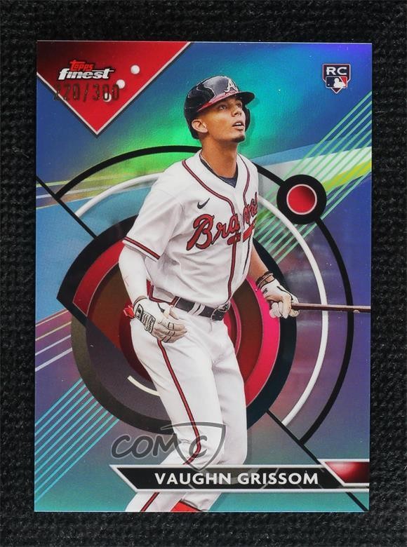 2023 Topps Finest Sky Blue Refractor 220/300 Vaughn Grissom #88 0o3x