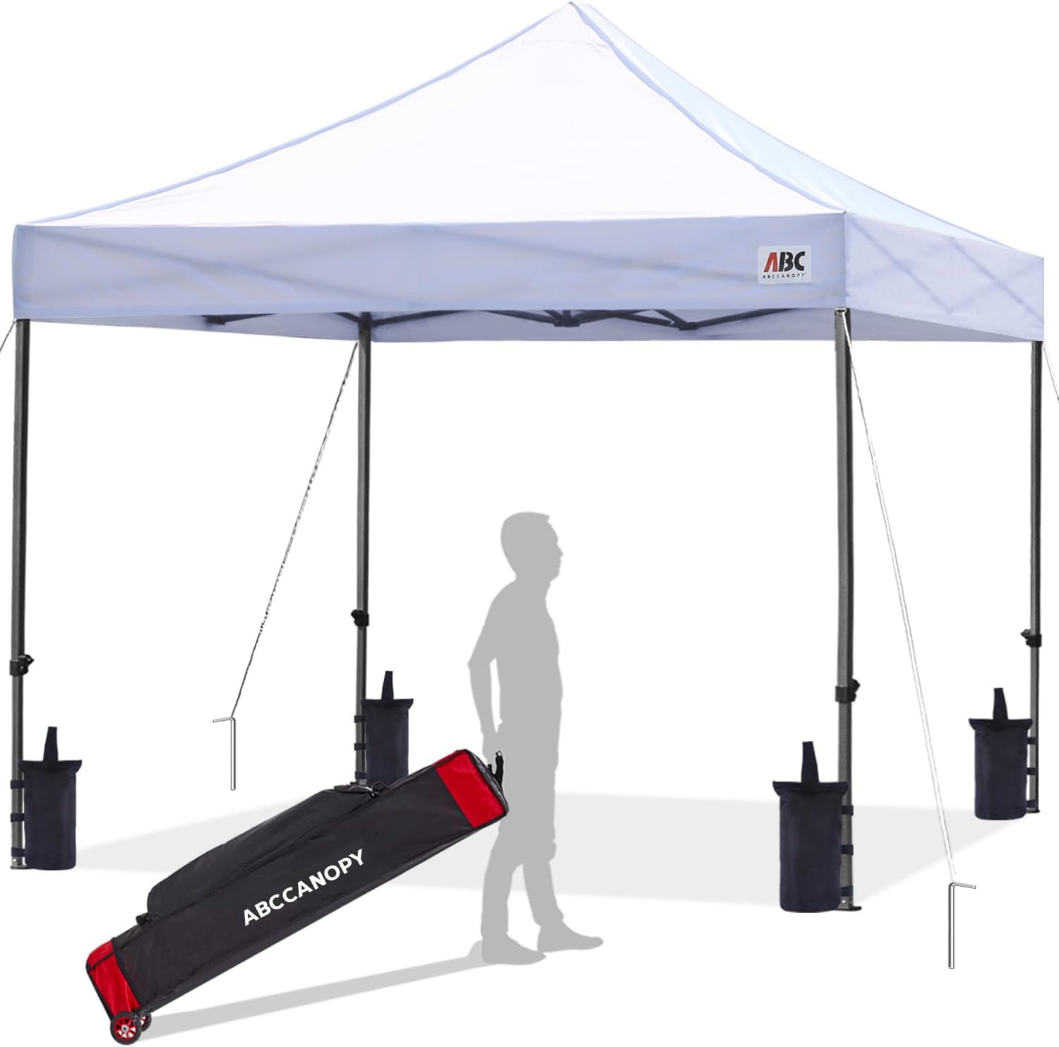 Patio Pop Up Canopy Tent 10x10 Commercial-series (white)