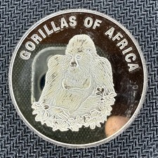 2003 Uganda 1000 Shillings Gorillas Of Africa Proof Silver Coin