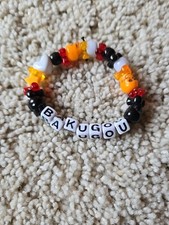 Handmade My Hero Academia Bakugou Katsuki Kandi Beaded Bracelet OSFM