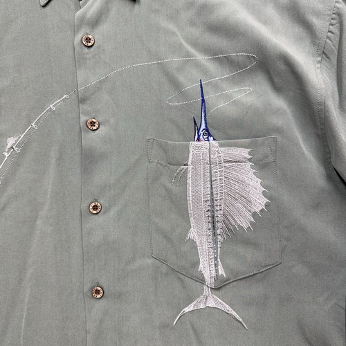 Bamboo Cay Marlin Herren Gr. XL bestickt Angeln Freizeit Knopfleiste Urlaub - Bild 6 von 14
