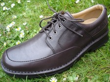 Clarks ACTIVE-AIR Shock-Absorbing EBONY LEATHER shoe Men EXTRA-WIDE UK-10.5 H 45