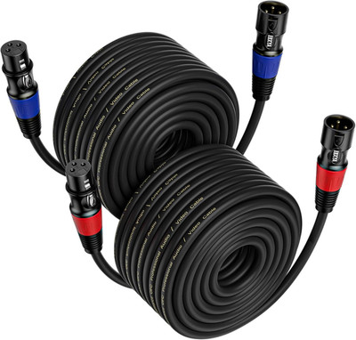 XLR Cable 75Ft - Standard Male to Female Microphone Cable with 3-Pin Balanced Sh