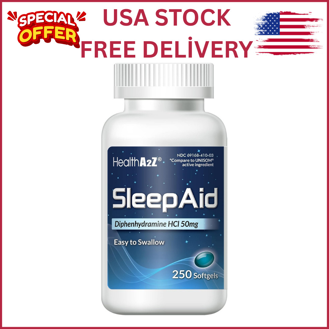 Sleep Aid, Diphenhydramine HCl 50mg, 250 Softgels, Supports Deeper Restful Sleep