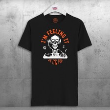 I'm Feeling It Black Organic Cotton T-shirt Sunset Bros Fans of Glasgow Rangers