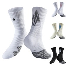 1/3 Pack Non Slip Basketball Socks Thick Padding Shock Absorption Running Socks 