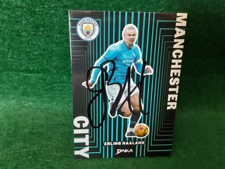 ERLING HAALAND MANCHESTER CITY Signed DAKA Football Trading Card