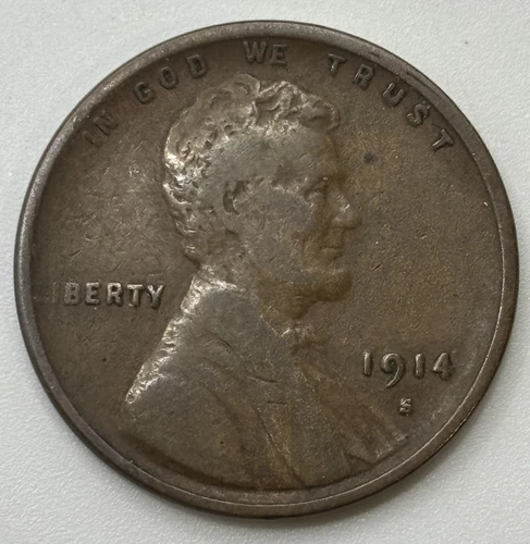 1914-S Lincoln Wheat Cent VF X-533