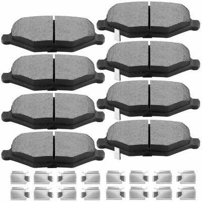 8Pcs Front Rear Coated Ceramic Slotted Brake Pads for Caravan Town&CountryP-1273