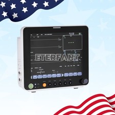 Portable 12" Multi-Parameter Patient Monitor Vital Signs Machine ECG NIBP ETCO2