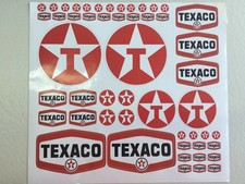 DECAL AUFKLEBERBOGEN "TEXACO", F&Uuml;R 1:12 1:10 & 1:8 MODELLE # 80050