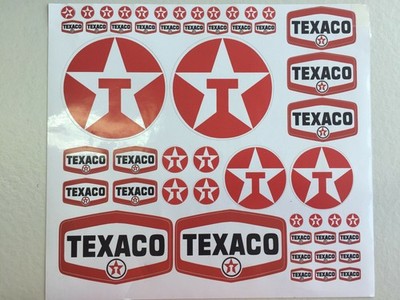 DECAL AUFKLEBERBOGEN ''TEXACO'', FÜR 1:12 1:10 & 1:8 MODELLE # 80050