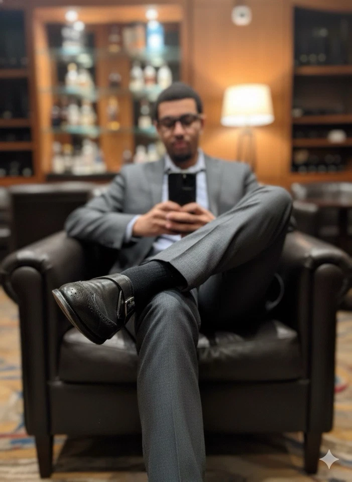 LUJO Magnanni Negro Monje Correa Brogue Cuero Hecho a Mano Derby Zapato de Vestir 10.5 Foto 2 de 4