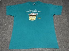 True Vintage Cranky without my Blue Bell Ice Cream XL Shirt Green Single Stitch