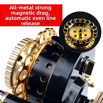 Angelrolle mit One Key Slow Down Funktion und Hochenergie Magnetbremse