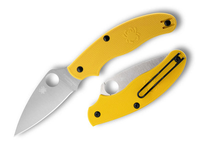 SPYDERCO UK Penknife Salt Yellow 42a Taschenmesser MagnaCut FRN Clip Gelb C94PYL