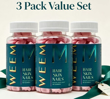 3 Pack WEEM Vegan Gummy Chews 60 Count Sugar Free Daily Dietary Supplement